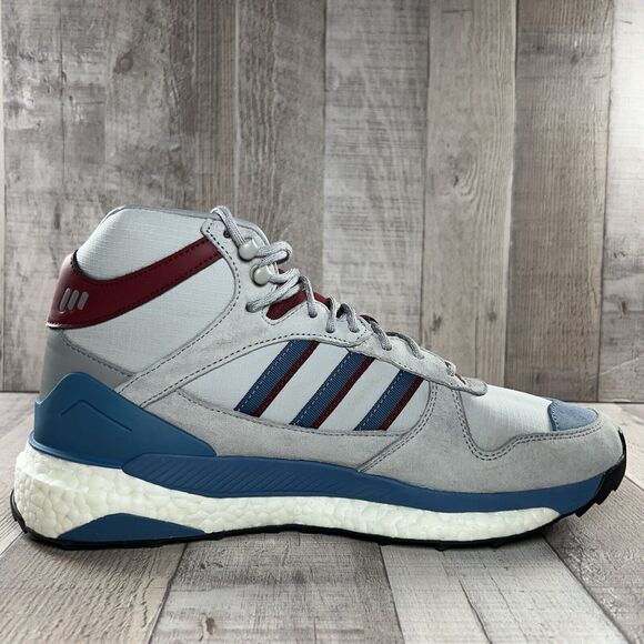 Adidas Mens 10.5 Human Made X Marathon Free Hiker Shoes Clear Onix Burgundy Gray - Picture 6 of 16